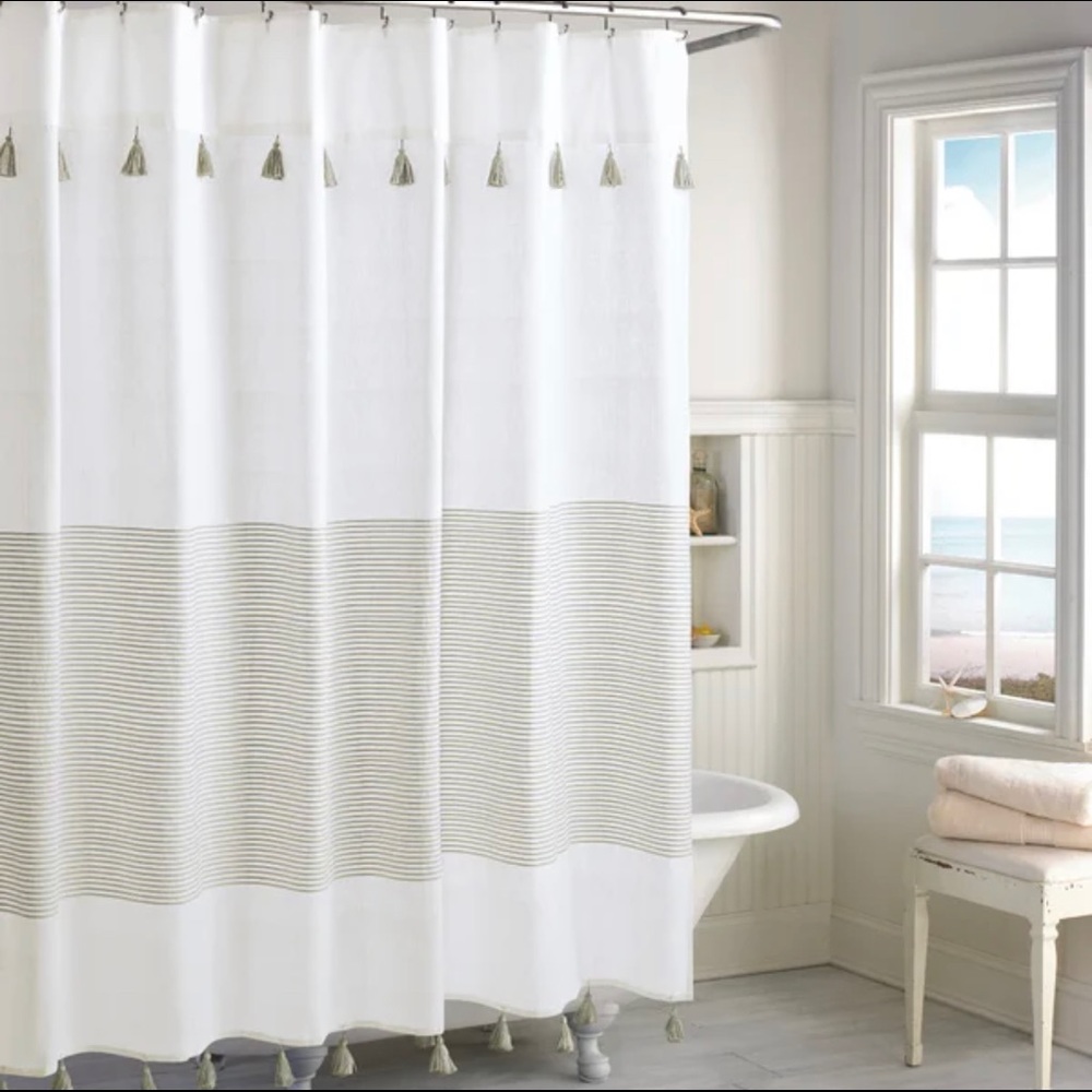Peri Home Cotton Shower Curtain